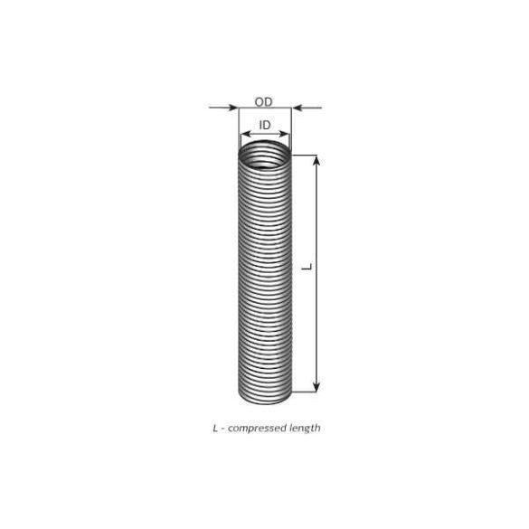 Kipufogócső flexibilis 130mm 1m