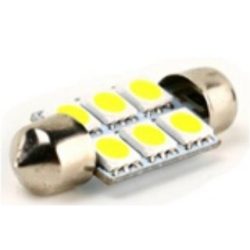 Izzó SMD 24V soffita 6LED 36mm Canbus fehér